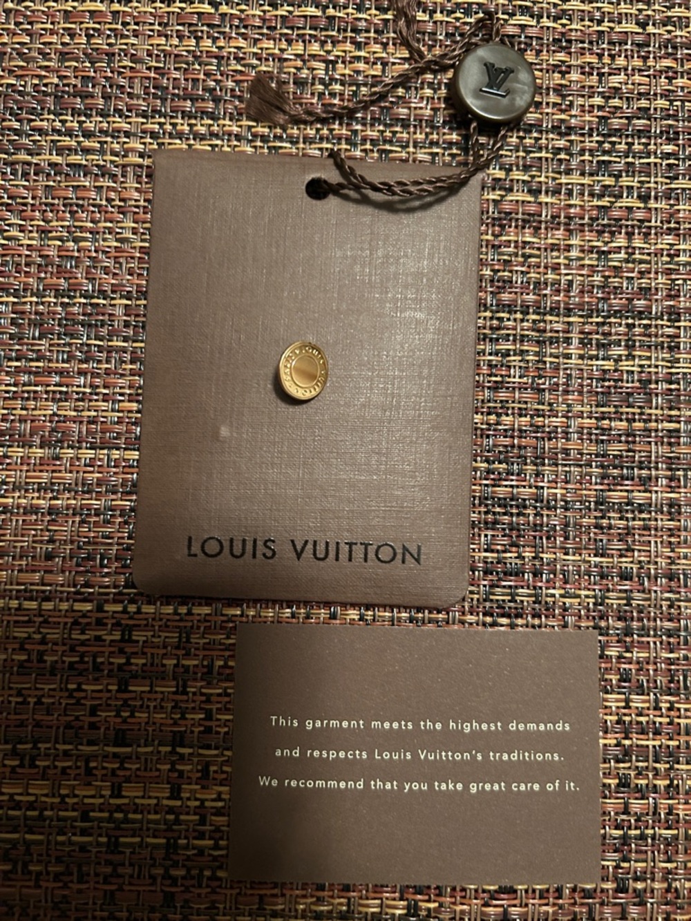 Louis Vuitton gold button